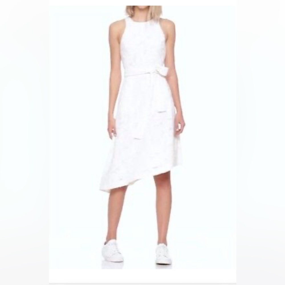 NWT Banana Republic Dress Floral Asymmetrical Fit Flare Wedding Party Texture 2